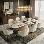 space saving extendable dining table sintered stone 