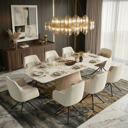 space saving extendable dining table sintered stone 